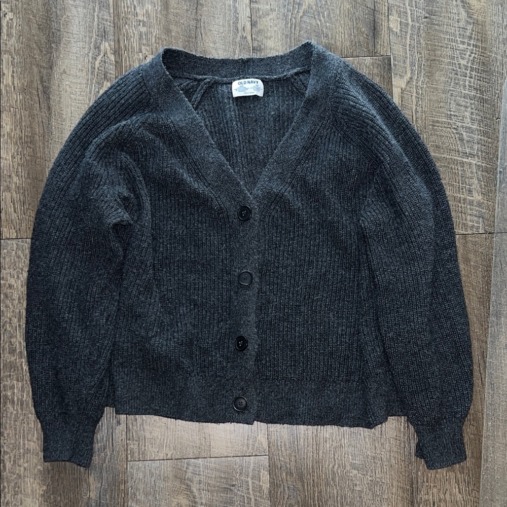 Old Navy Women's Dark Gray Cardigan Sweater